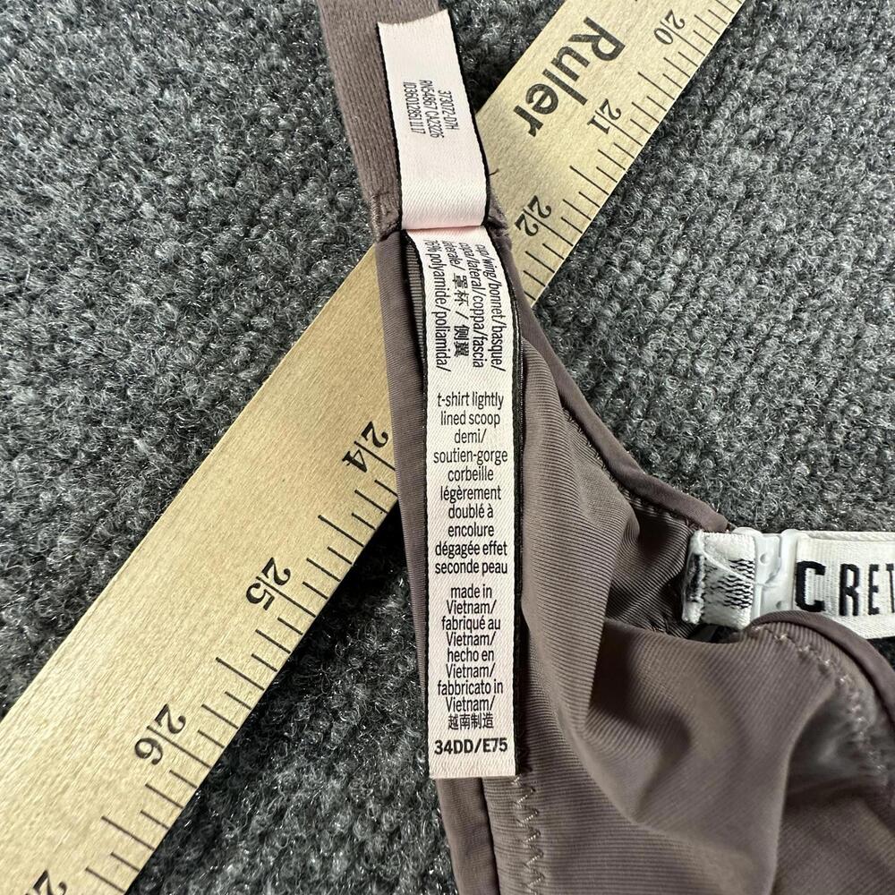 Victoria's Secret T-Shirt‎ Lightly Lined Scoop Demi Bra Logo Strap 34DD #532 - Picture 4 of 11